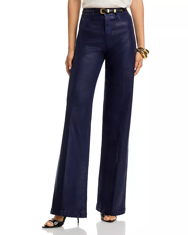 

Джинсы Clayton с высокой посадкой и широкими штанинами, цвет «Глубокая полночь» L'Agence, синий