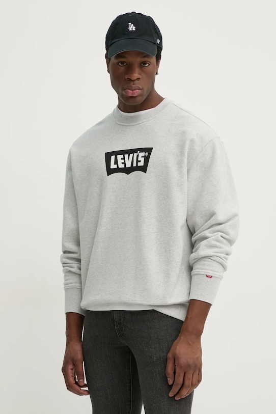 

Толстовка PREMIUM GRAPHIC CREW из хлопка Levi'S, серый
