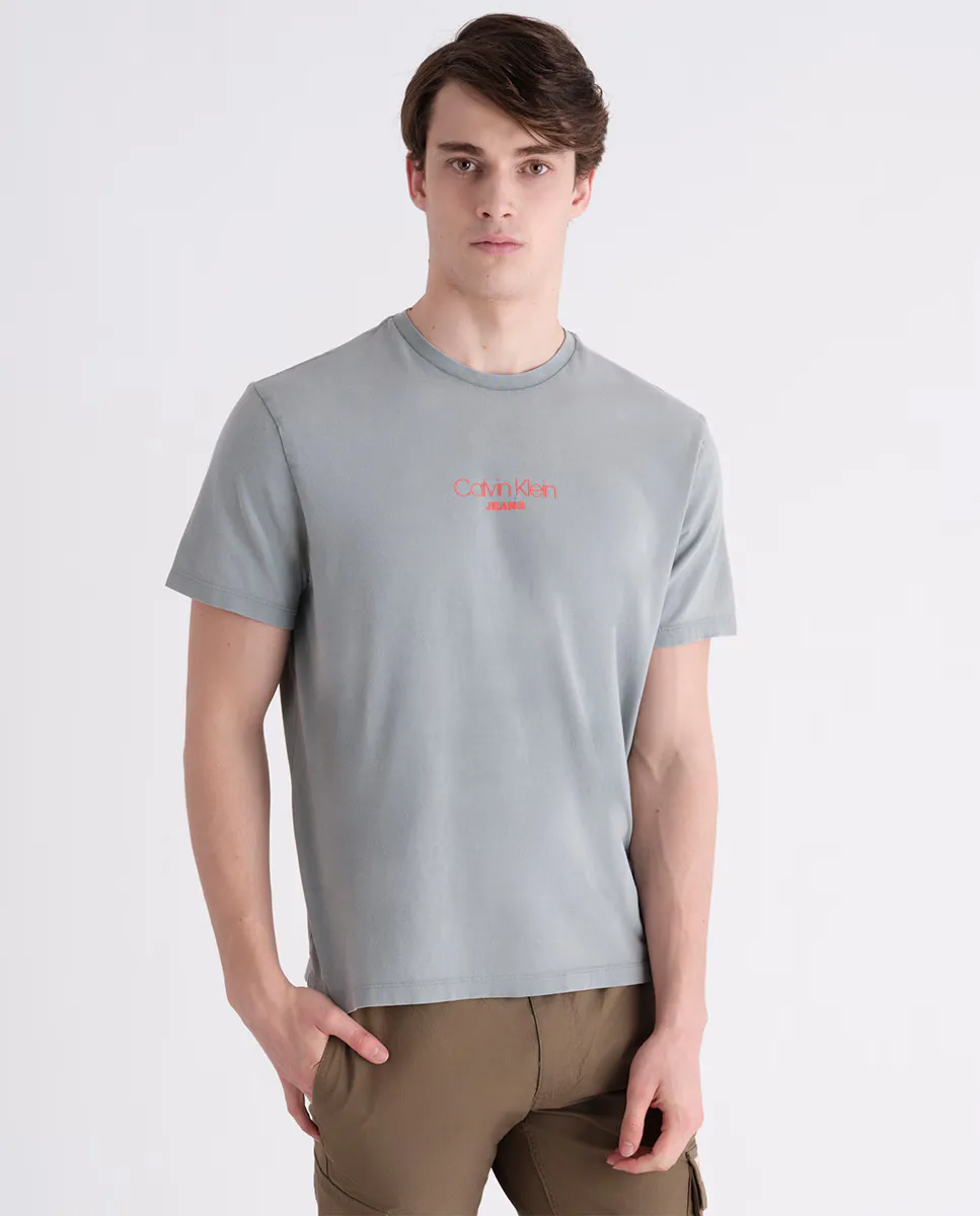 

Мужская футболка с короткими рукавами и логотипом Calvin Klein Jeans, зеленый