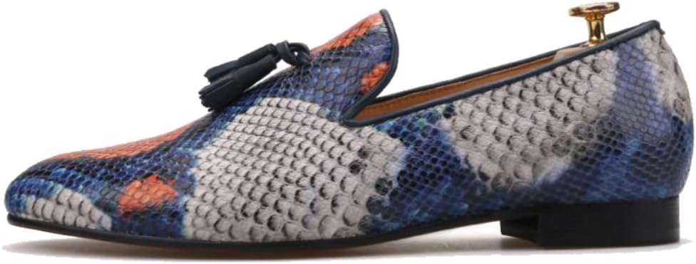 

Мужские туфли FERUCCI ручной работы с узором под змеиную кожу и кисточками