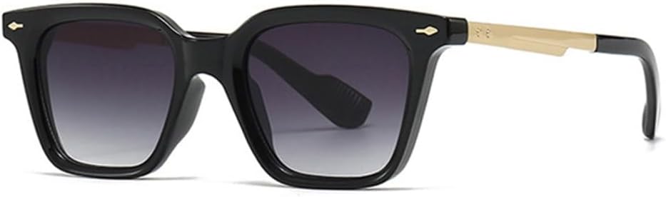 

MUTYNE Модные квадратные женские солнцезащитные очки класса люкс с заклепками, ретро-градиентные, с защитой от УФ-излучения UV400, модные мужские солнцезащитные очки, Black Gray Gradient