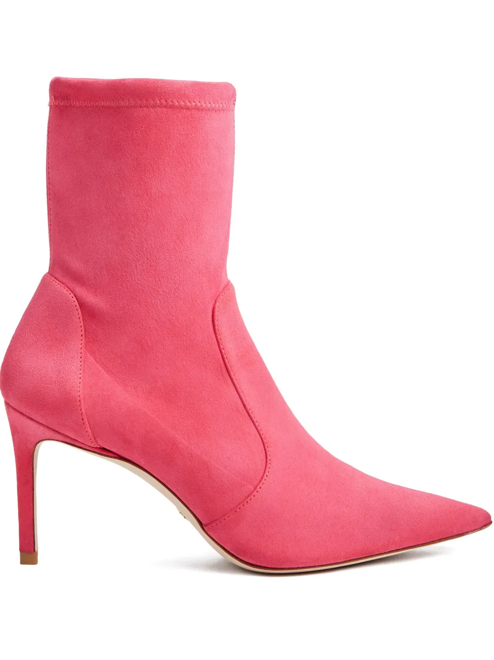 Ботильоны с эластичным голенищем на каблуке 85 мм Stuart Weitzman, розовый