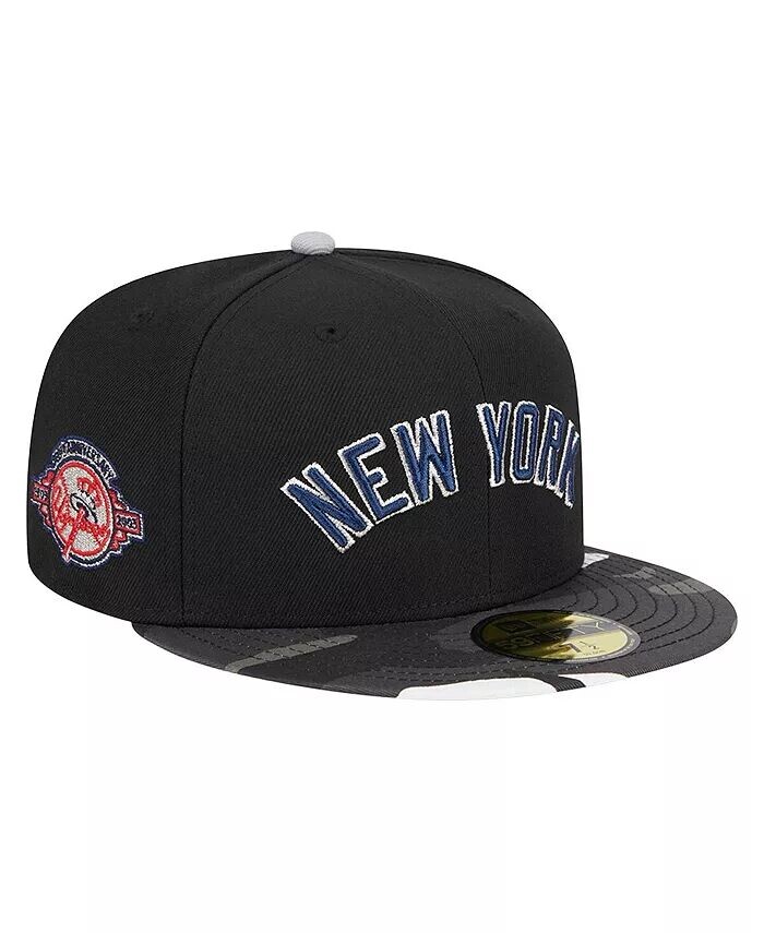 

Мужская черная приталенная кепка New York Yankees с камуфляжным эффектом металлик 59FIFTY New Era, черный