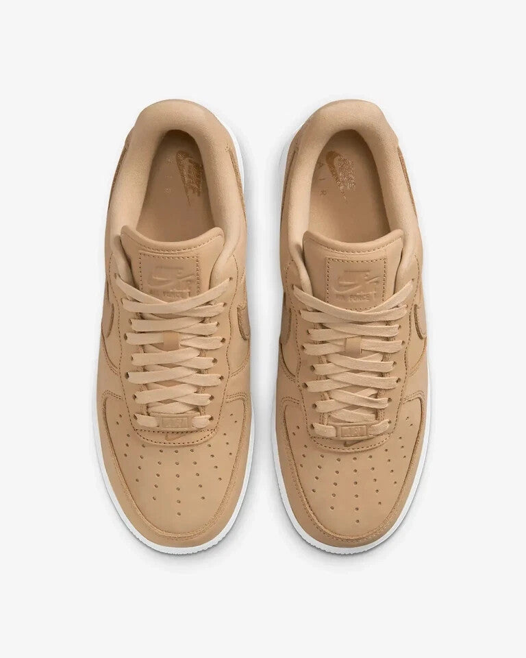 Nike Air Force 1 Premium DR9503-201 Кроссовки Женские 5 Бежевые Кожаные Обувь GBNC253 — фото 4