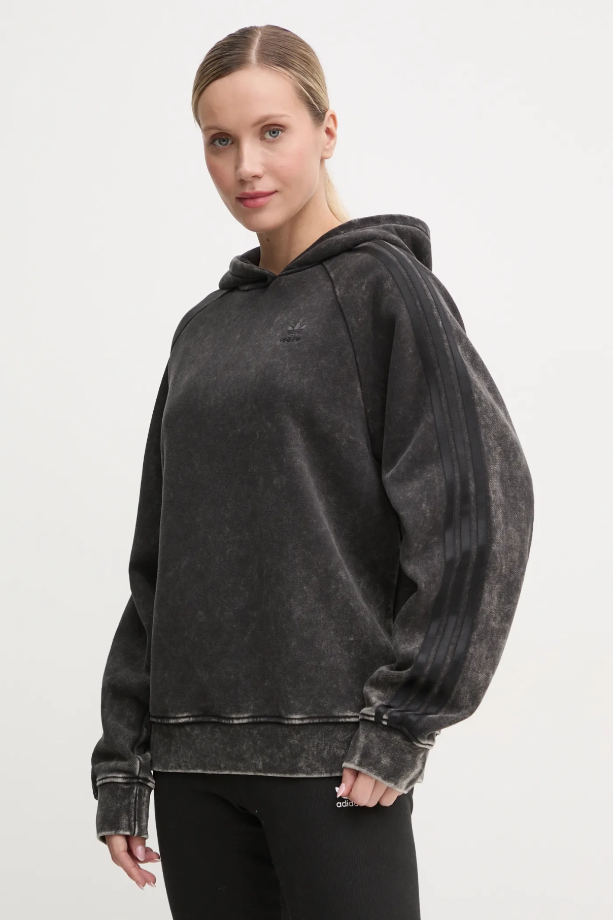 

Стиральная толстовка с капюшоном adidas Originals, серый