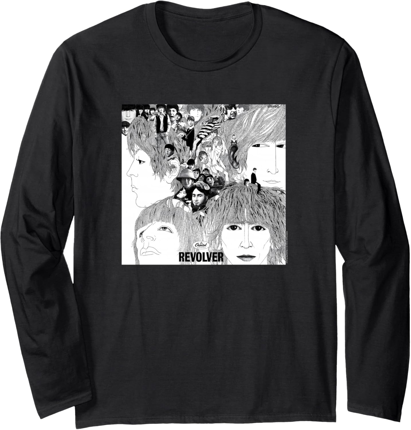 

Футболка с длинными рукавами The Beatles - Revolver, черная (black 19-3911tcx), размер S
