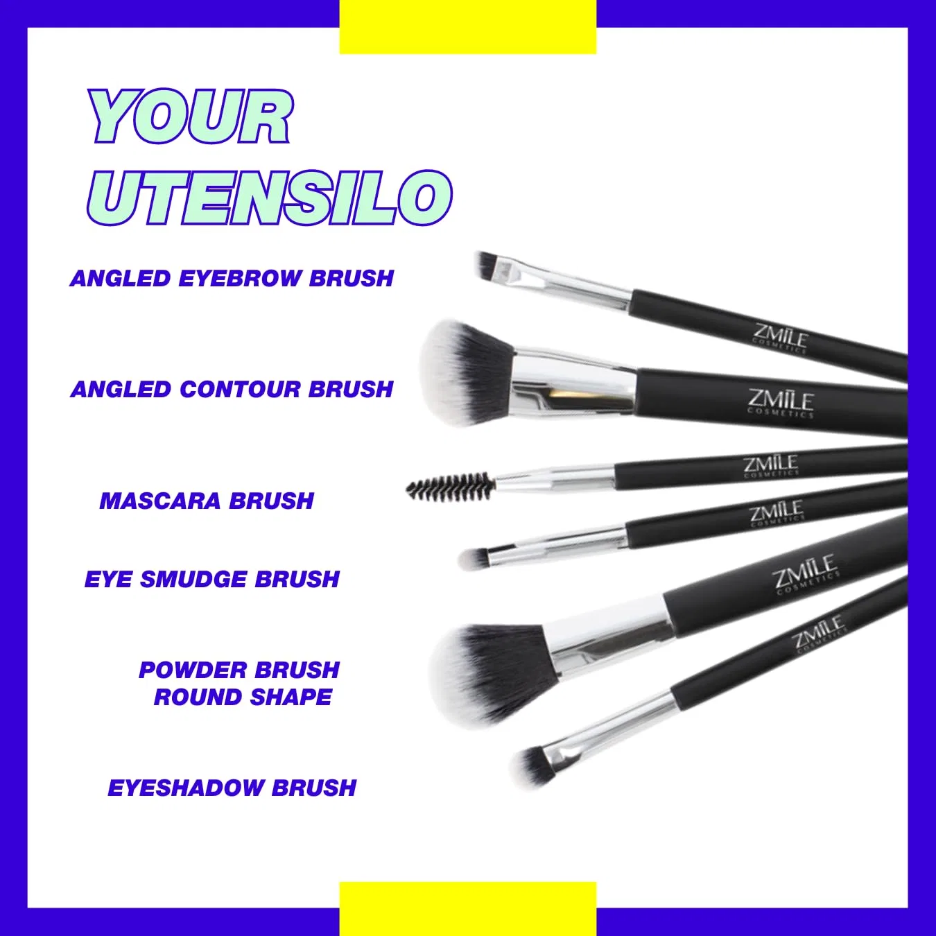 Набор веганских кистей для макияжа ZMILE COSMETICS Your Utensilo "Brushes" Zmile Cosmetics — фото 3