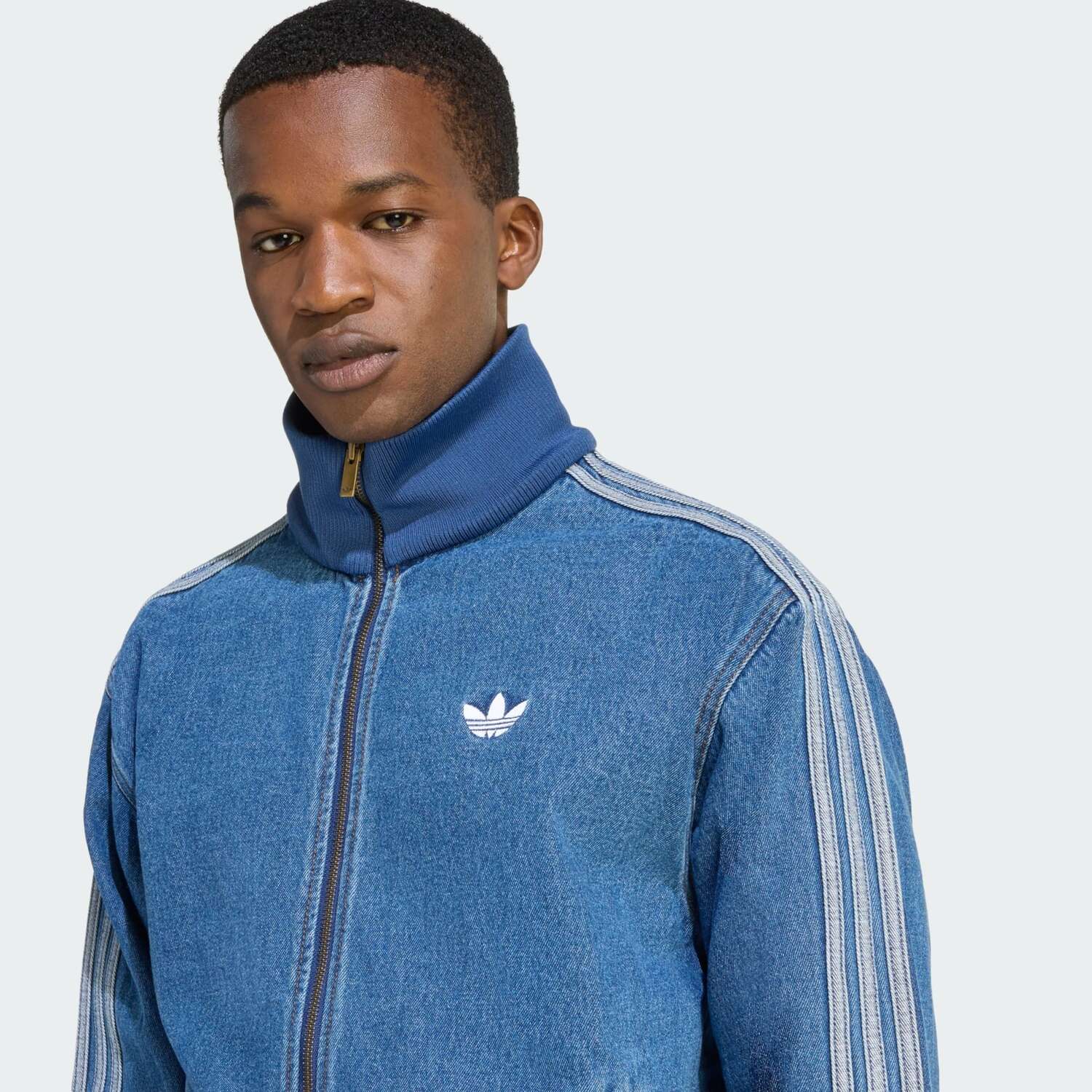 Adidas Originals Куртка межсезонная 'Adicolor Firebird' в синем дениме, светло-голубой — фото 4