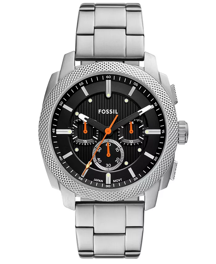 

Мужские часы Machine Chronograph из нержавеющей стали, 44 мм Fossil
