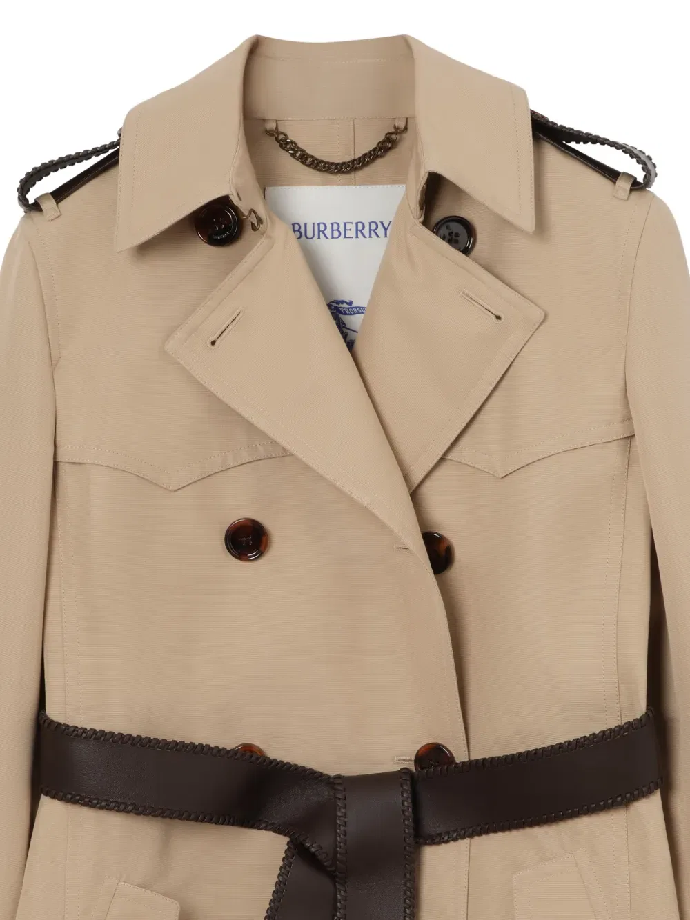 Тренч Burberry Foxfield, шелково-хлопковый, нейтральный — фото 2