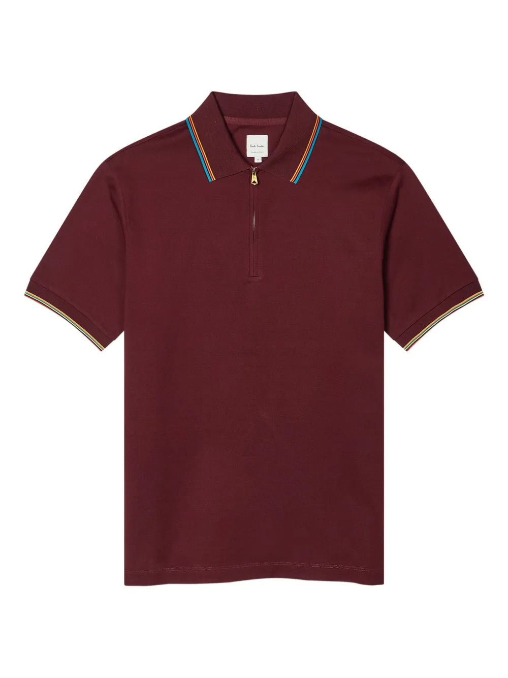 

Рубашка поло с отделкой в полоску Paul Smith, красный