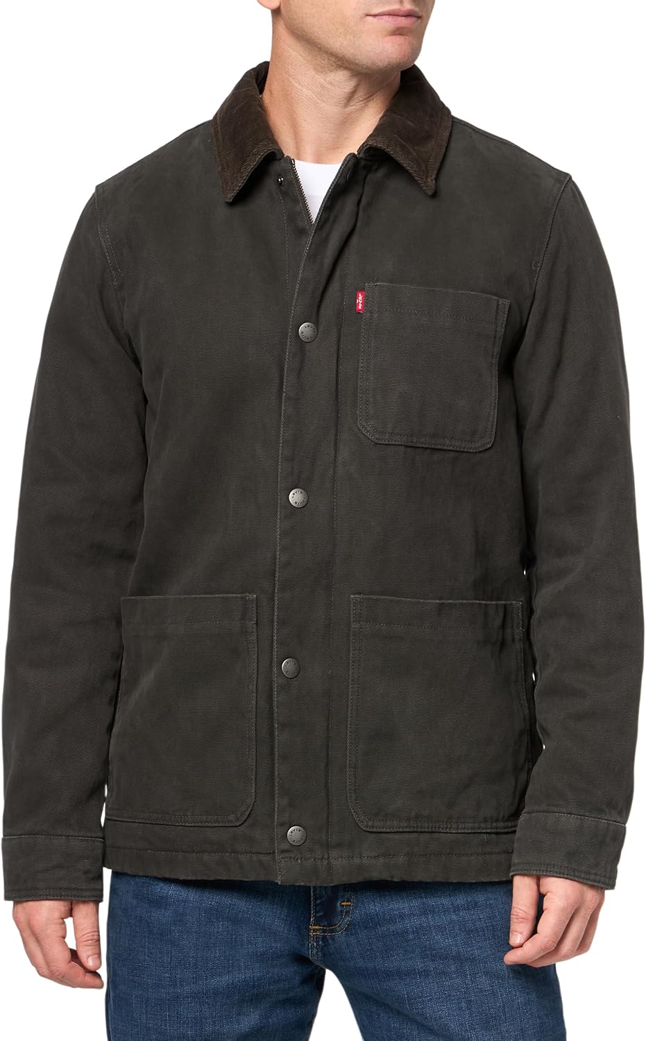 

Мужское пальто Levi's из хлопчатобумажной ткани Levi's для работы, Olive