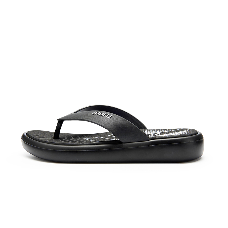 

Нескользящие шлепанцы мужские LUOFU, Black