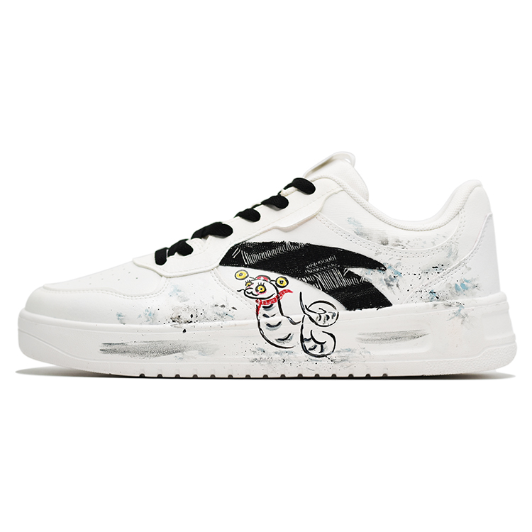 

ANTA Кроссовки для скейтбординга Life Collection с низким верхом, амортизирующие, противоскользящие, износостойкие, мужские, белые