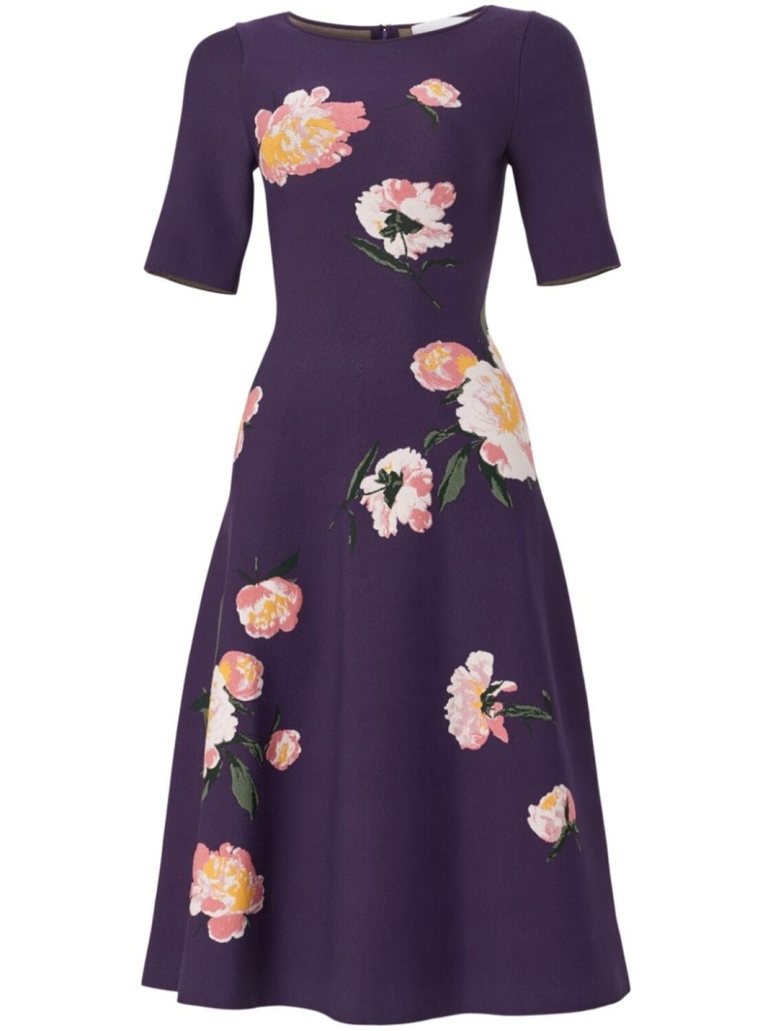 

Carolina Herrera платье с цветочным жаккардом, фиолетовый