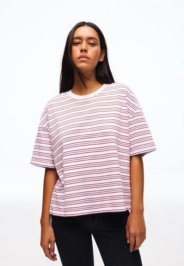 

Футболка свободного кроя с принтом Bershka, Dark Blue, Синий, Футболка свободного кроя с принтом Bershka, Dark Blue