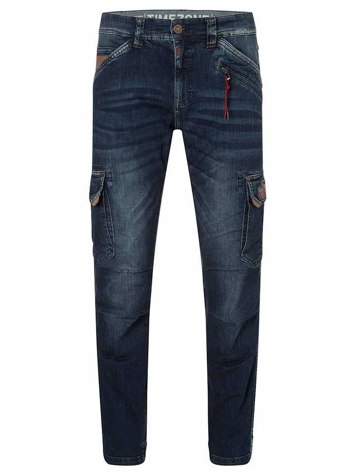 

Timezone Джинсовые брюки-карго "Roger" - стандартный крой - темно-синего цвета