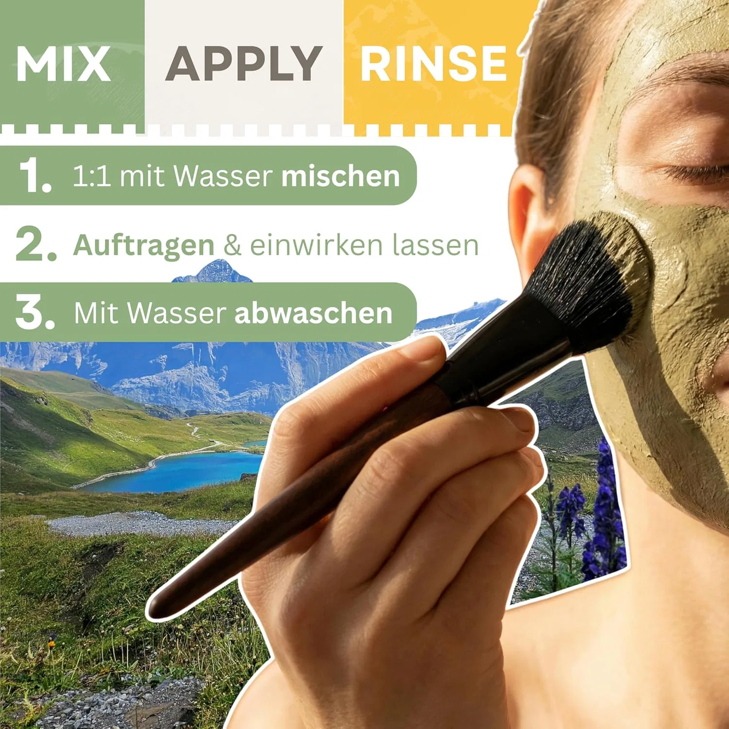 Натуральная зеленая глина для лица и тела 200 г Alpine Green Clay, Healing Clay — фото 4