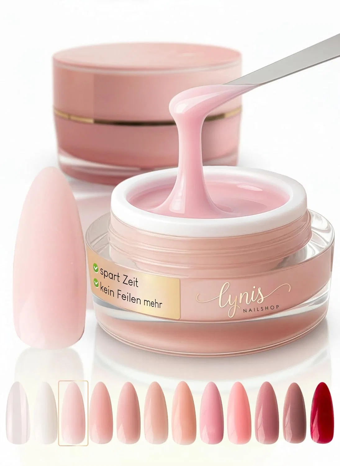 Гель-строитель Lynis-Nailshop.de No File Builder Gel BLOSSOM Pink 50 мл Lynis Nailshop, Blossom · Pink