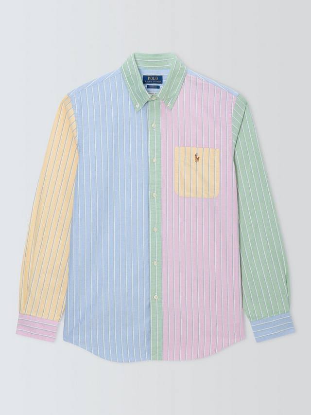 

Оксфордская рубашка Polo Cotton Regular Fit с патчворком и полосками Ralph Lauren, Multi