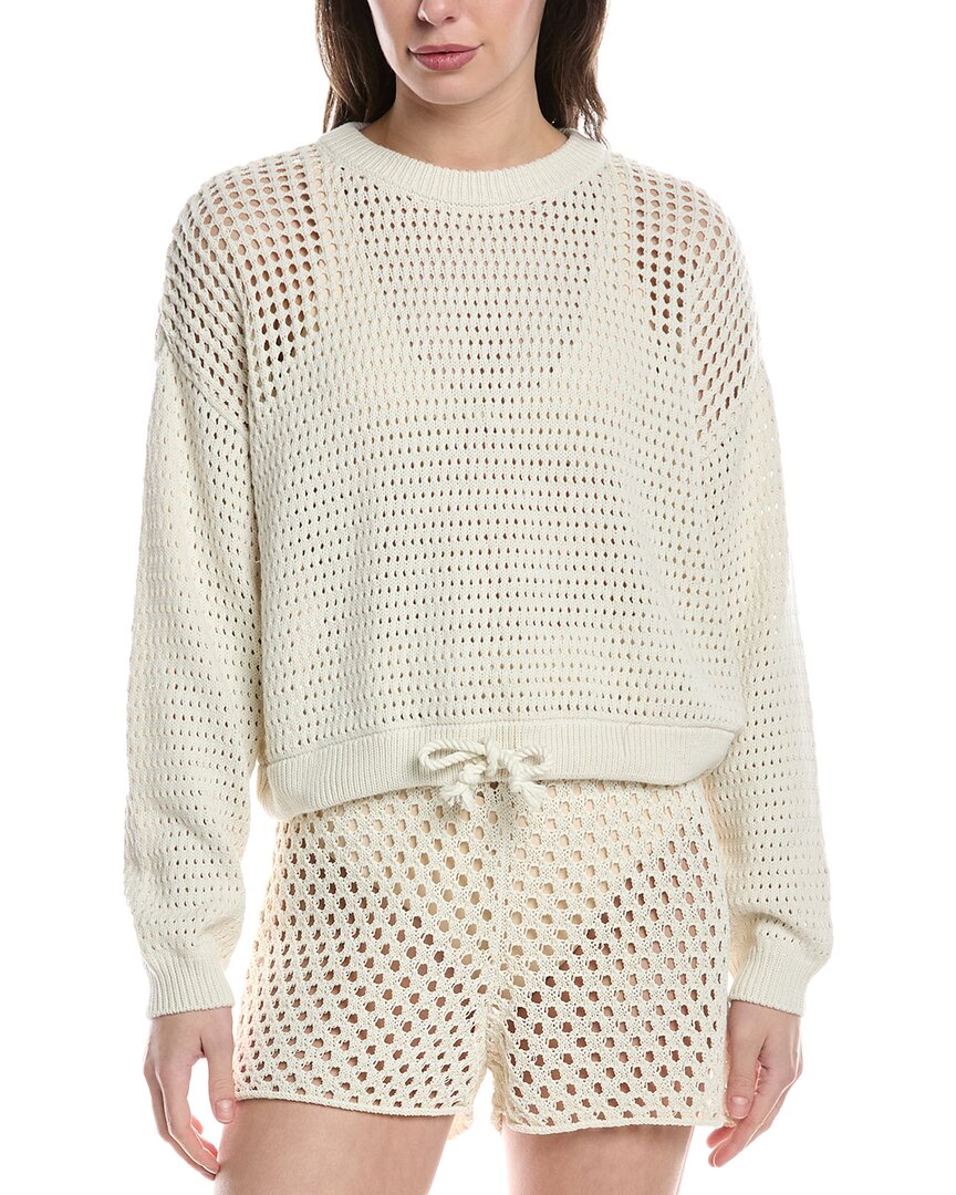 

Свитер Sweaty Betty Tides с высоким открытым плетением, белый
