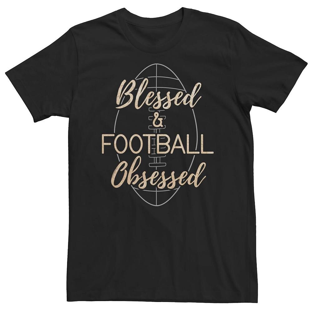 

Большая и высокая футболка «Blessed & Football Obsessed» Licensed Character, черный