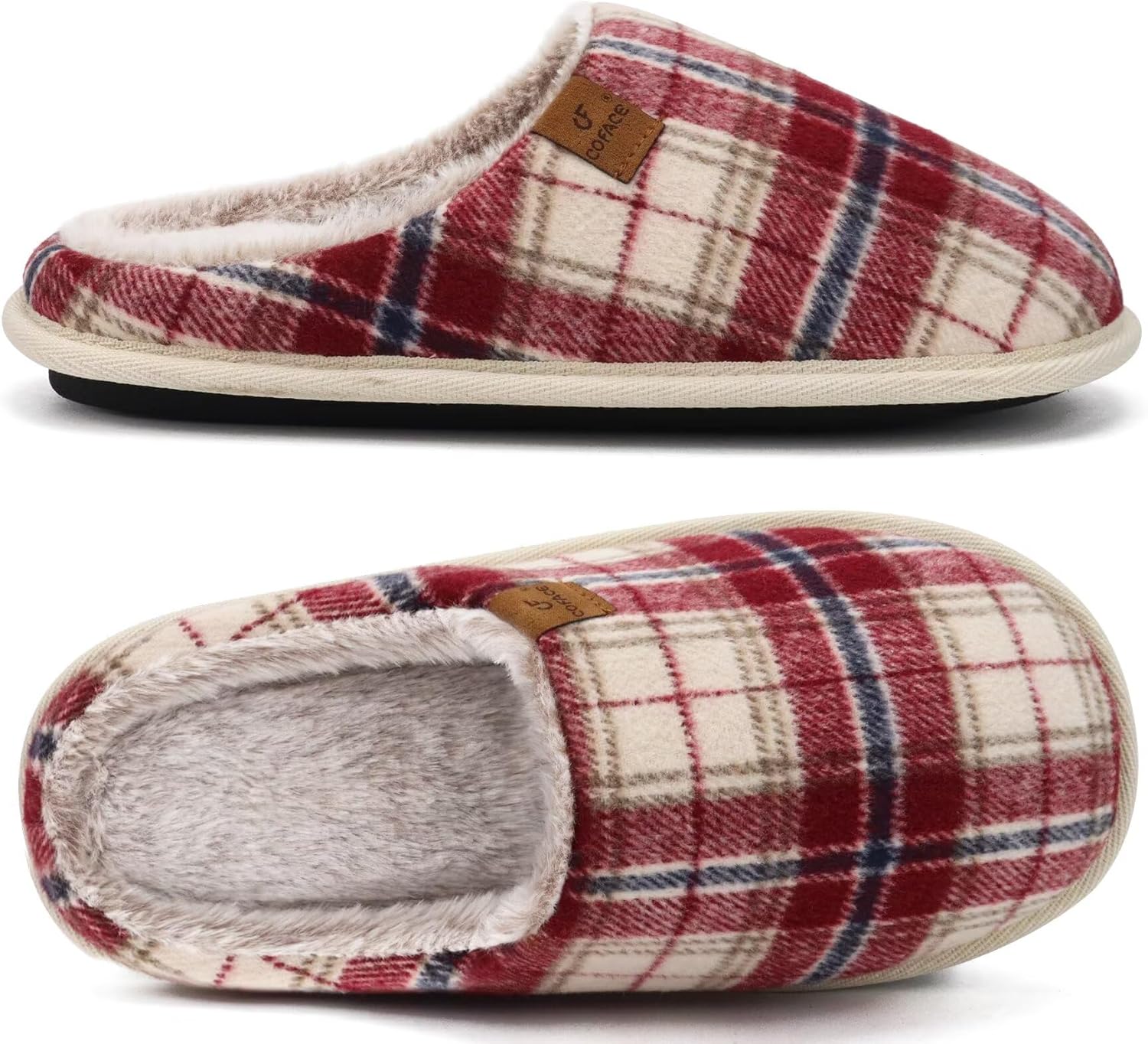 

Мужские уютные тапочки COFACE с амортизирующей мемори-пеной, удобные, с легким подскоком, теплые домашние/шлепанцы с поддержкой свода стопы, резиновая подошва, размер 7-15, красный