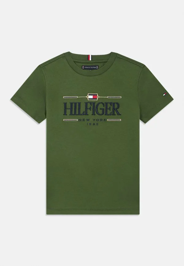 Футболка из трикотажа интерлок с вышивкой логотипа. Tommy Hilfiger, Mountain Pine
