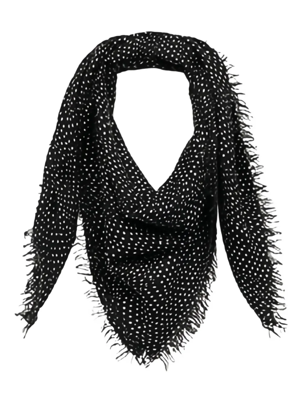 

Шарф Alecia в горошек с бахромой ISABEL MARANT, черный