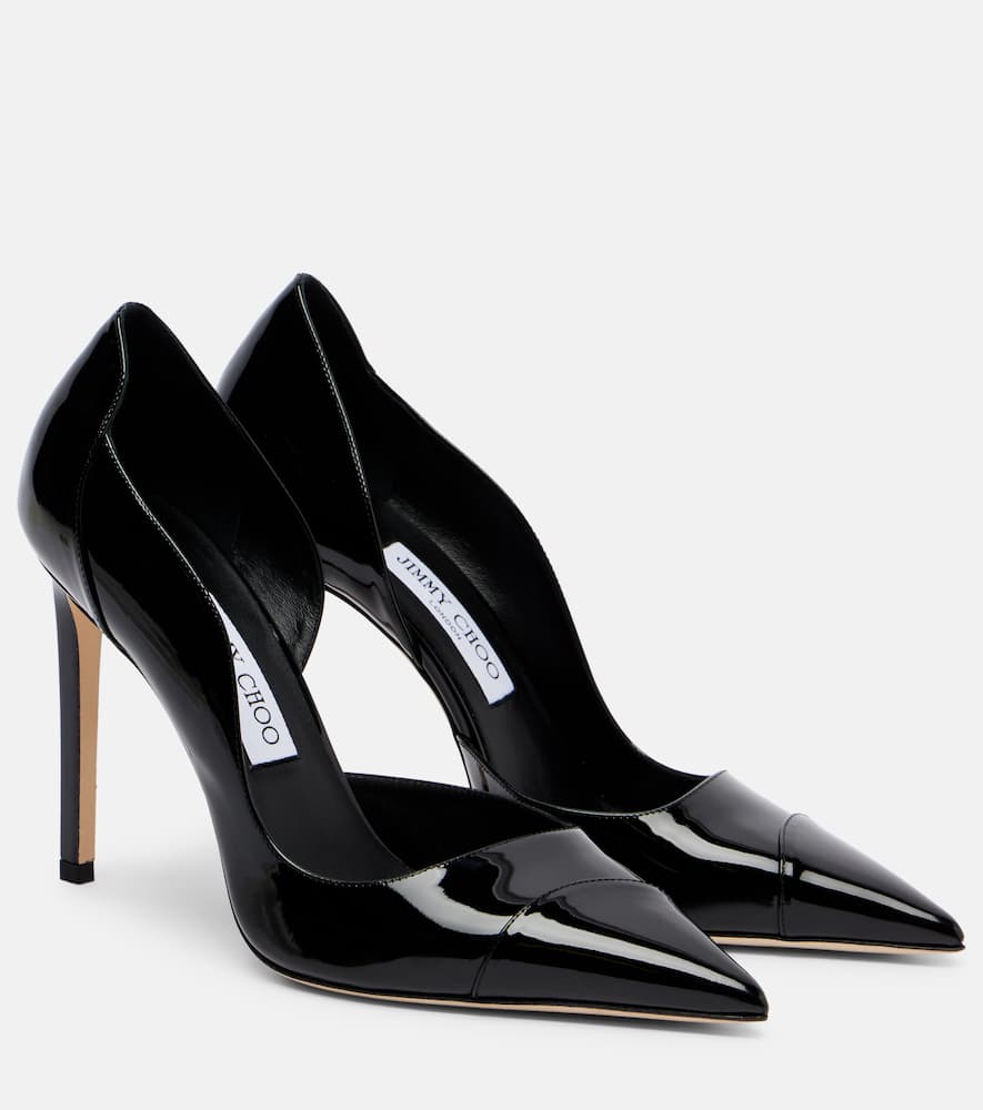 Туфли-лодочки Brigitte 100 из лаковой кожи Jimmy Choo, Black
