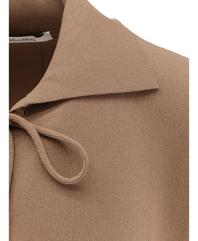 Рубашка-Поло из вискозы верблюжьего цвета Max Mara, коричневый — фото 3