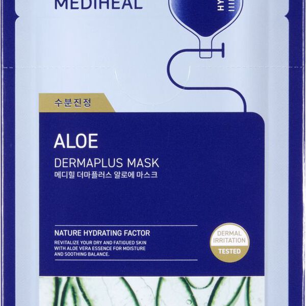 

Увлажняющая тканевая маска для лица, 22 мл Mediheal Dermaplus aloe