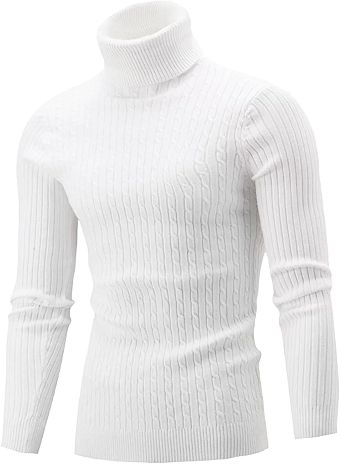 

Мужской свитер водолазка Casual Slim Fit с узором Twist QZH.DUAO