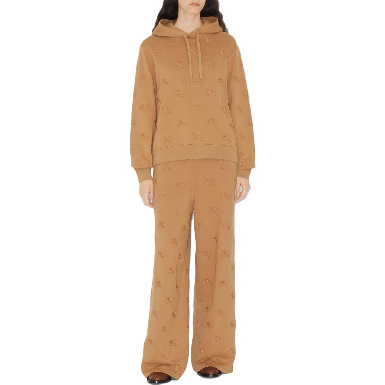 Худи Burberry EKD Cotton, свободный крой, коричневый — фото 2