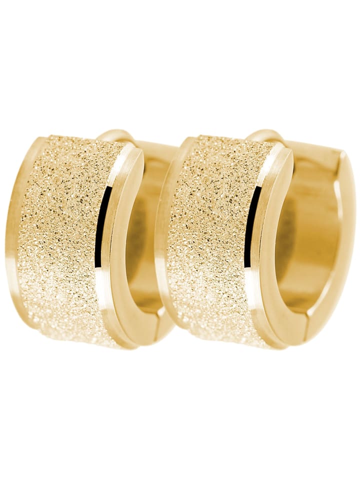 

Adeliás Женские серьги - серьги-кольца на шарнирах из нержавеющей стали с золотым покрытием