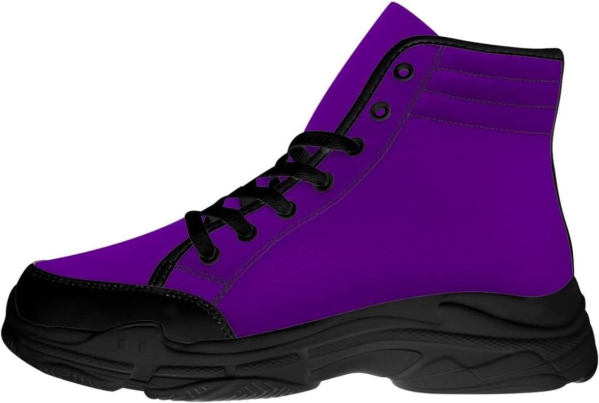 

Кеды однотонные для мужчин и женщин, высокие на шнуровке, холщовые, высокие для нее Quorax, пурпурный