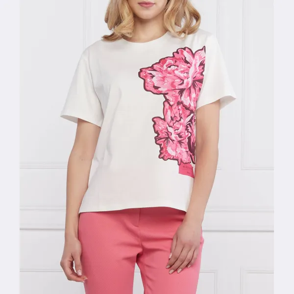 

Футболка стандартного кроя цвета фуксии Max Mara, белый