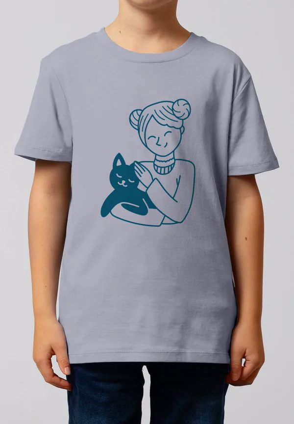 Футболка с принтом "und katze" Watapparel, Lavender