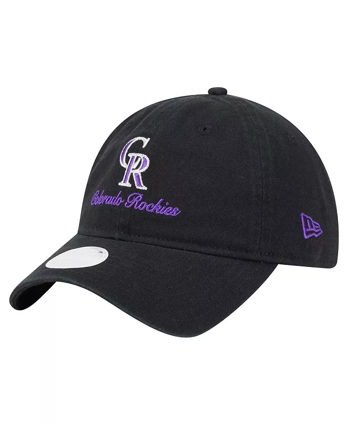 

Женская черная регулируемая бейсболка Colorado Rockies Preppy Team 9TWENTY New Era