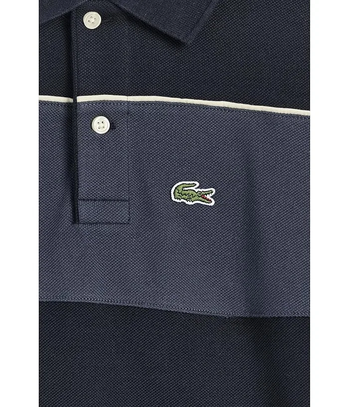 Футболка поло с цветными блоками Color-Blocked Pique Polo Lacoste Kids, Marine — фото 3