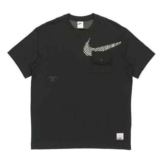 

Футболка sports leisure short sleeve men's black Nike, черный