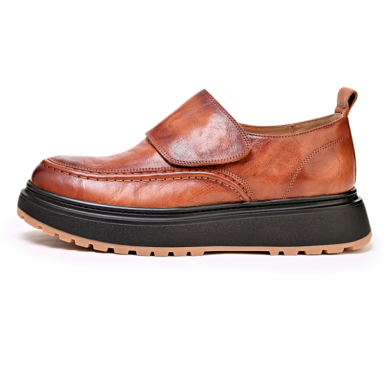 

LEYGMENLG Мужские повседневные туфли мужские низкие красные коричневые, цвет Red Brown