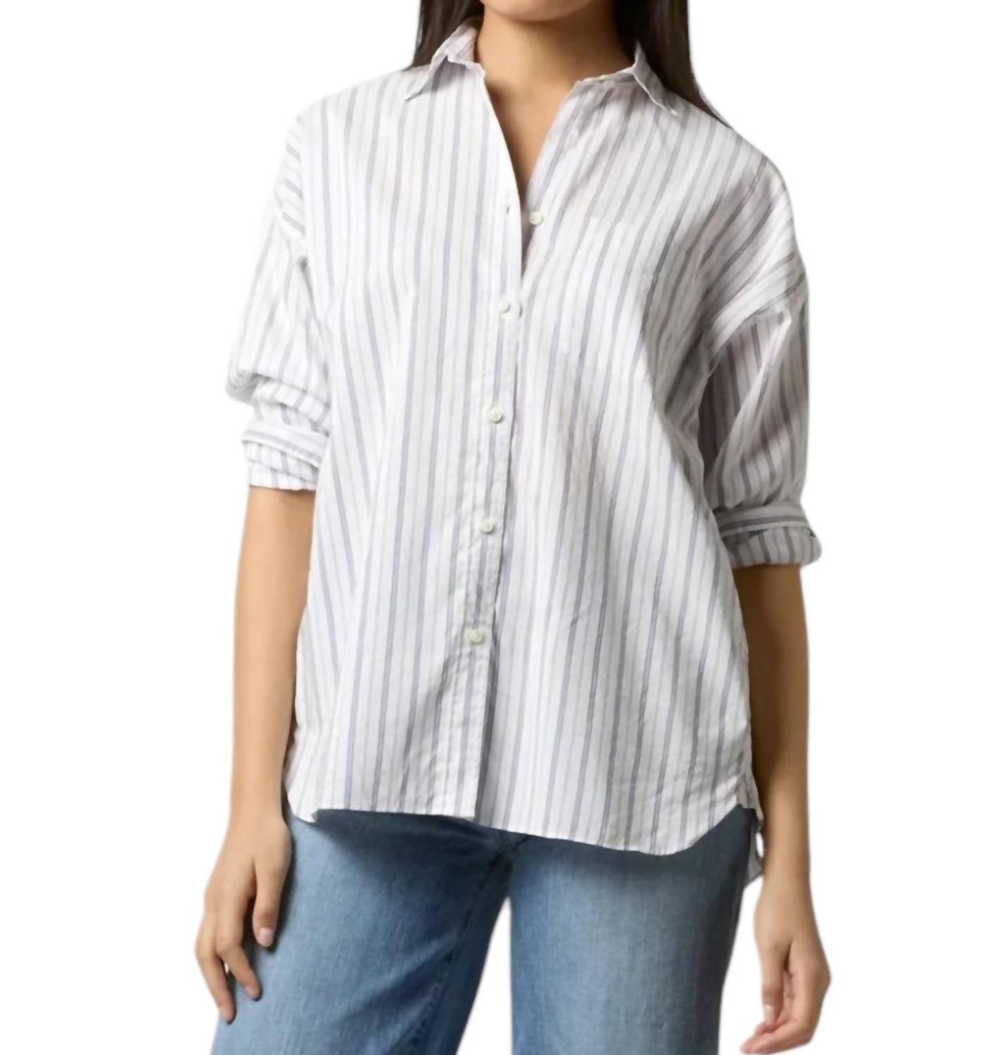 

Рубашка Weekender в разноцветную полоску Ann Mashburn, цвет multi stripe