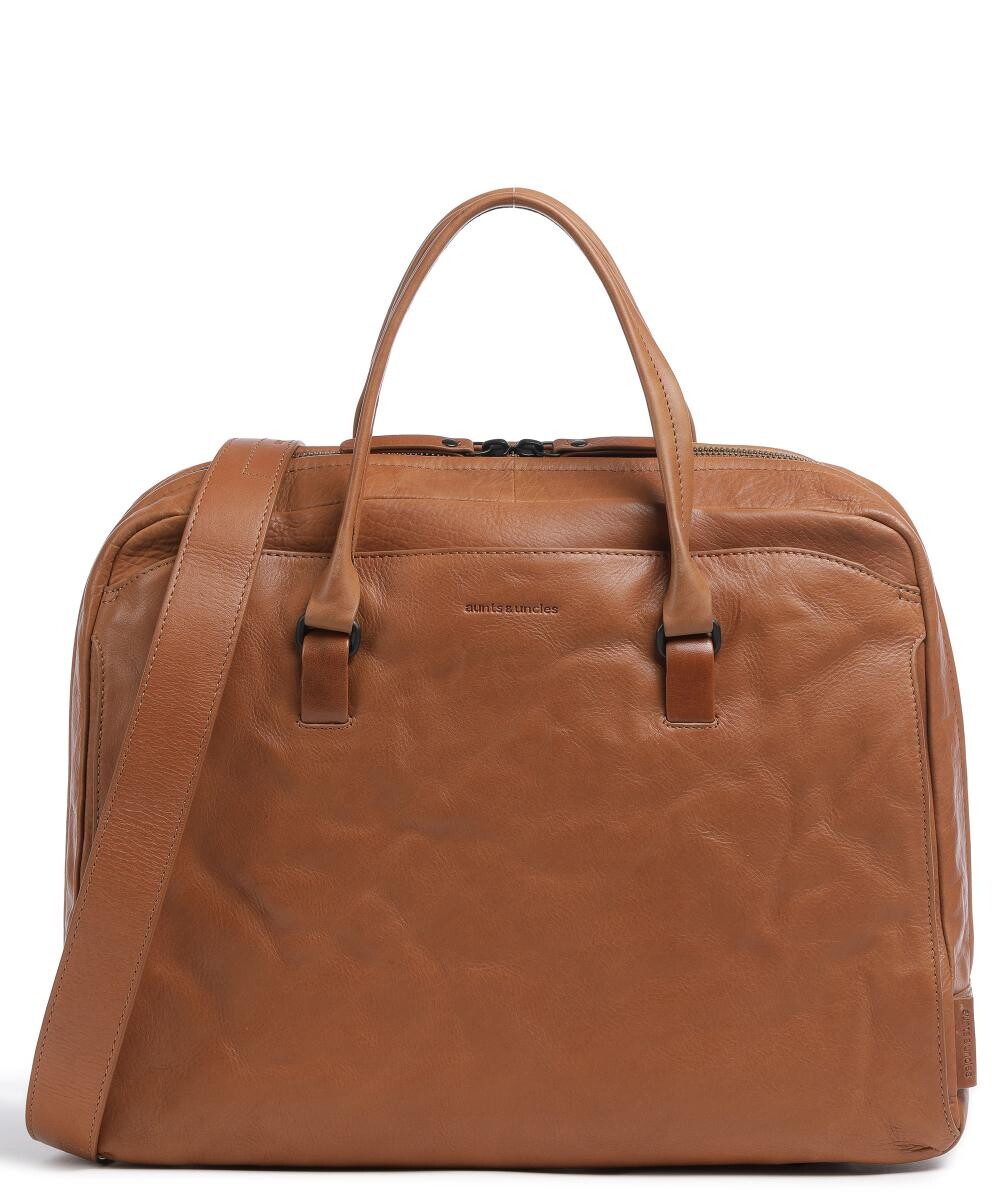 

Портфель Grandma’s Luxury Club Mrs. Plum Tart 15 дюймов из мелкозернистой яловой кожи Aunts & Uncles, коричневый