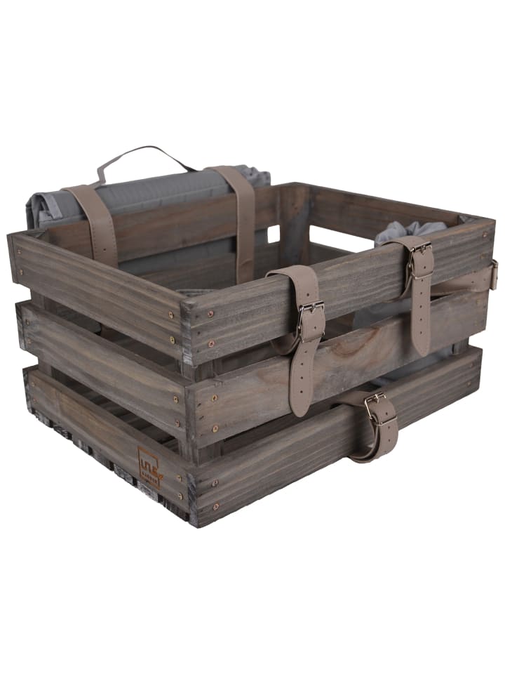 

UNUS Велосипедная корзина, велосипедный бокс, корзина для пикника, дерево серого цвета