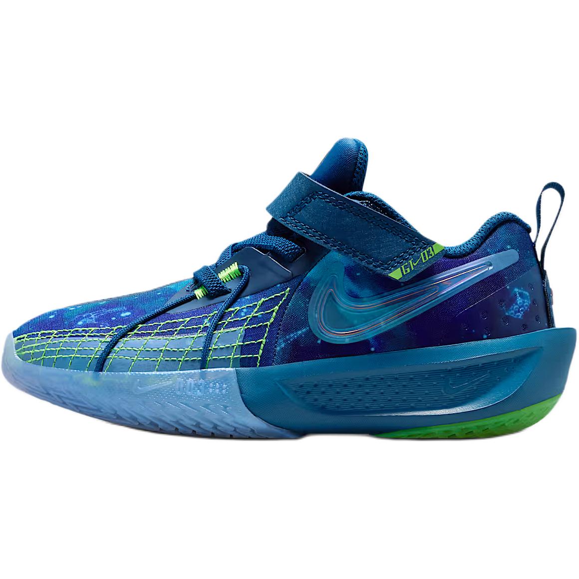 

Nike LEGO x G.T. Cut 3 нескользящие устойчивые к истиранию низкие баскетбольные кроссовки Brave Blue/Chrome Plated Green детские