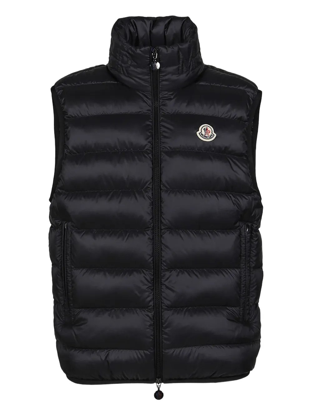

Стеганый жилет с нашивкой-логотипом MONCLER, черный