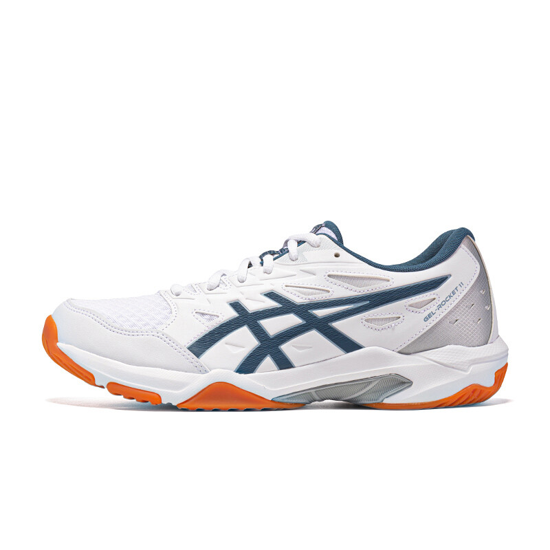 

Кроссовки для бадминтона Gel-Rocket 11 унисекс с низким верхом, белые/синие Asics