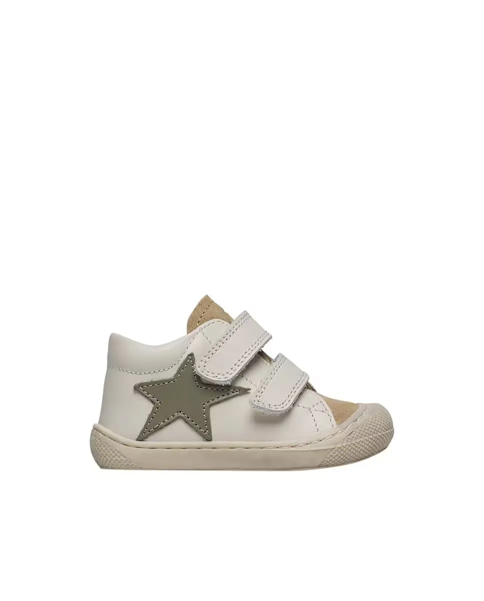 

Ботинки для первых шагов мальчика из кожи и замши Naturino, бежевый