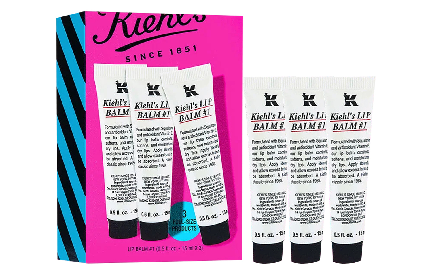 

Keyanshi витаминный бальзам для губ размер 1 увлажняющий 15мл*3 Kiehl's